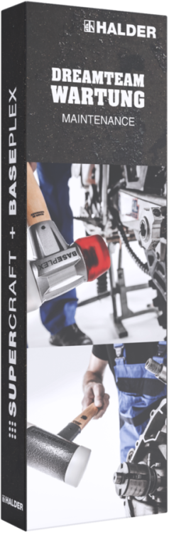 Młotek bezodrzutowy SUPERCRAFT + młotek BASEPLEX w zestawie DREAM TEAM MAINTENANCE Halder 3366s001 - 2