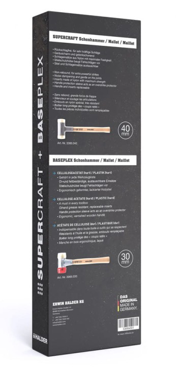 Młotek bezodrzutowy SUPERCRAFT + młotek BASEPLEX w zestawie DREAM TEAM MAINTENANCE Halder 3366s001 - 5