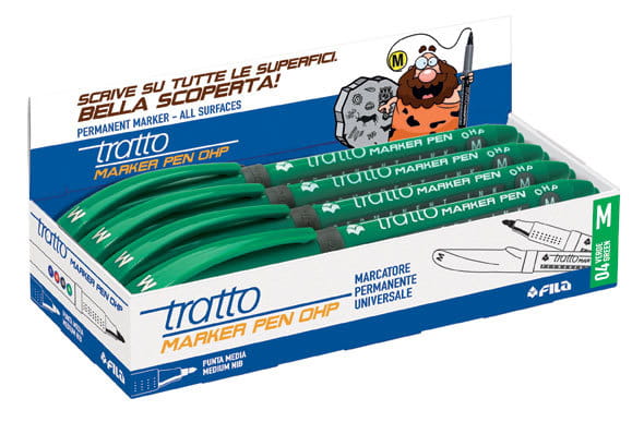 Marker (pisak) permanentny z tuszem na bazie alkoholu - zielony - Lyra - w opakowaniu