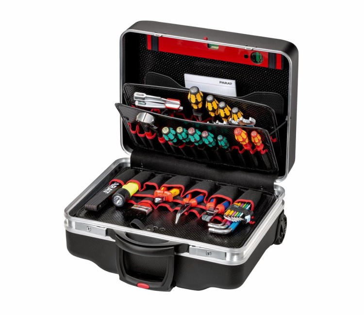 Walizka narzędziowa na kółkach Parat Classic King Size Roll Neo - przykładowe ułożenie narzędzi  w walizce