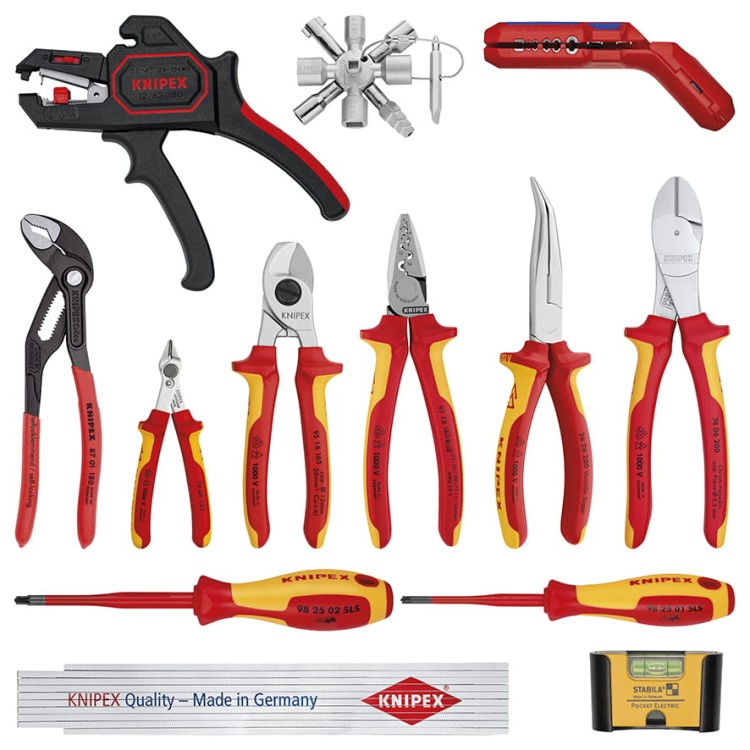 Uniwersalny zestaw narzędzi dla elektryków Knipex