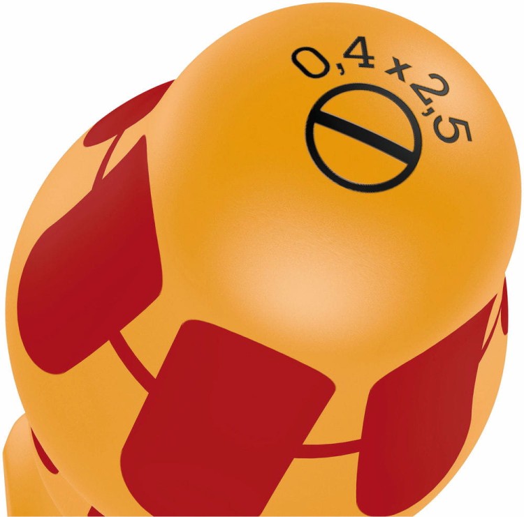 Wkrętak do śrub płaski Kraftform, izolowany 1060 i VDE Wera - oznaczenie