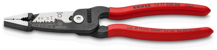 Wielofunkcyjne szczypce dla elektryków 5 w 1 Model metryczny, rękojeści z tworzywa sztucznego, powlekane Knipex - 2