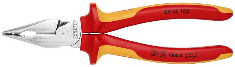 Szczypce (kombinerki) wielofunkcyjne  uniwersalne  ze szpiczastymi szczękami  08 26 185 Knipex - 2