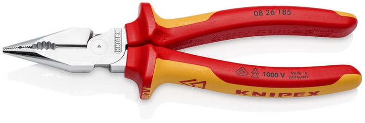 Szczypce (kombinerki) wielofunkcyjne  uniwersalne  ze szpiczastymi szczękami  08 26 185 Knipex - 1