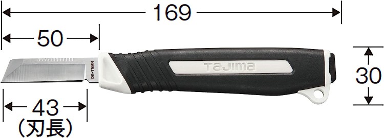 Nóż uniwersalny CABLE MATE DK-TNMN-EUR Tajima  - wymiary