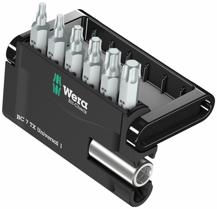 Bity (groty) nierdzewne w zestawie Bit-Check 7 TX Universal 1, 7 części Wera - 1