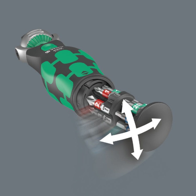 Zestaw narzędzi Zyklop Pocket Set 3 8009 z bitami, kluczami nasadowymi, 27 - części Wera - grzechotka 5