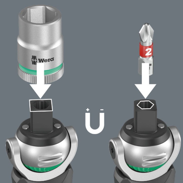 Zestaw narzędzi Zyklop Pocket Set 4 8009 z bitami, kluczami nasadowymi, 27 - części Wera  - 2