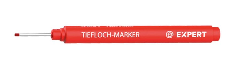 Marker do głębokich otworów Expert - czerwony