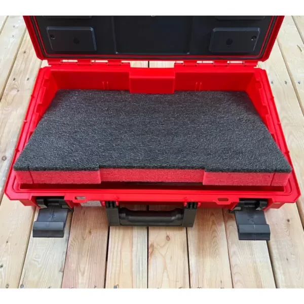 Pianka do skrzynki Qbrick System One Organizer LeanFoam - grafitowo czerwona pianka