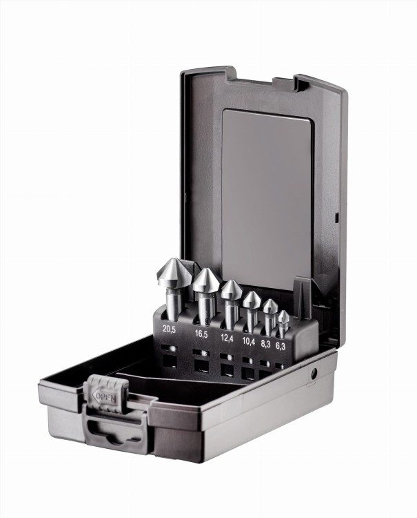 Pogłębiacze stożkowe w zestawie 6 cz. HSS DKM - zestaw