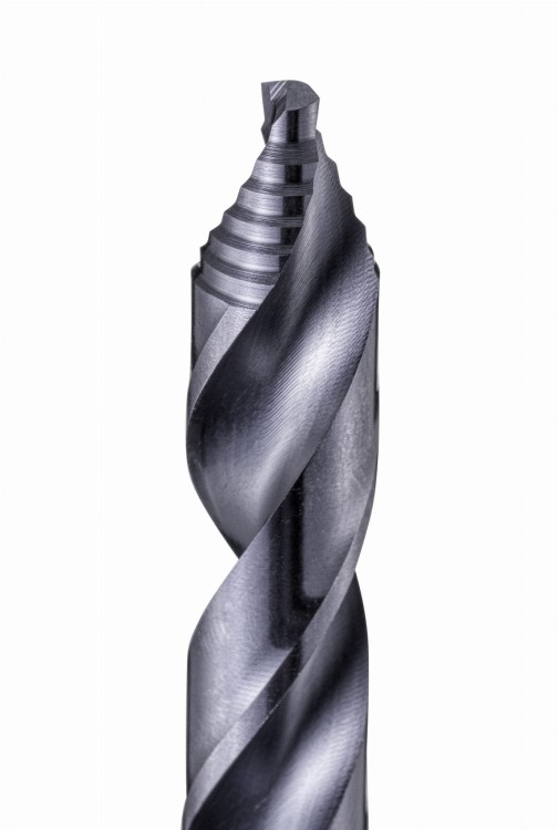 Zestaw wierteł krętych do metalu końcówka stopniowa, powłoka TiAlN HSSE CO5 DKM DIN 338 DKM - końcówka wiertła