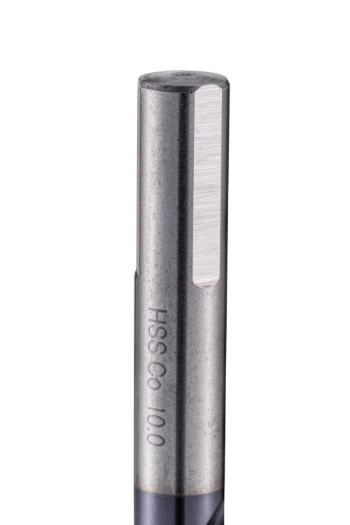 Zestaw wierteł krętych do metalu końcówka stopniowa, powłoka TiAlN HSSE CO5 DKM DIN 338 DKM - uchwyt wiertła