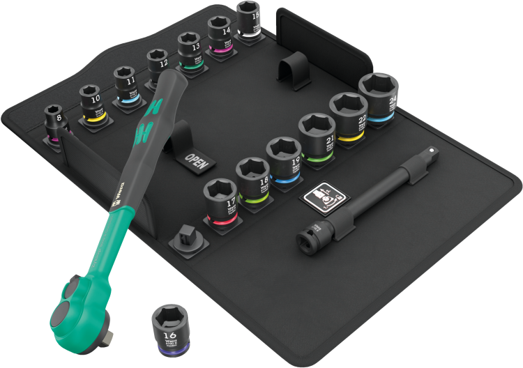 Zestaw metryczny kluczy nasadowych z grzechotką 3/8" Zyklop Comfort 8100 SB 12 Wera -1