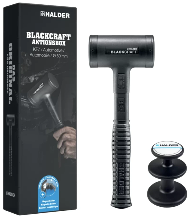 Młotek bezodrzutowy BLACKCRAFT +uniwersalny uchwyt magnetyczny w zestawie BLACKCRAFT Automotive 3379s004 Halder - 1