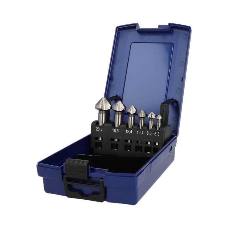 Pogłębiacze stożkowe w zestawie 6 cz. HSS-E CO5 DIN 335C DKM 2406-0009
