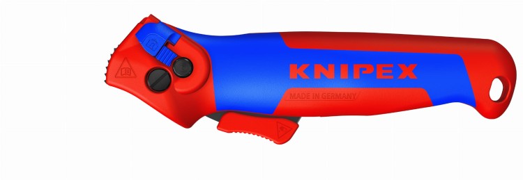 Nóż do usuwania izolacji ze stopką prowadzącą i funkcją grzechotki Knipex 16 50 145 SB - 2