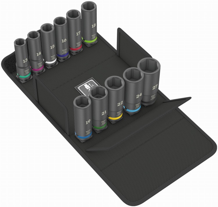 Klucze nasadowe 13-27 mm 1/2" Impaktor w zestawie 11 cz. Wera 8790 C - 1