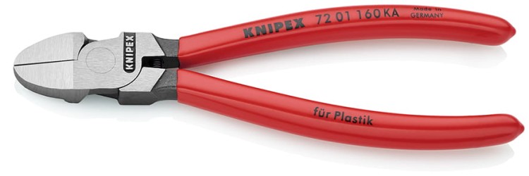 Szczypce tnące boczne do tworzywa sztucznego Knipex 72 01 160 KA - 2