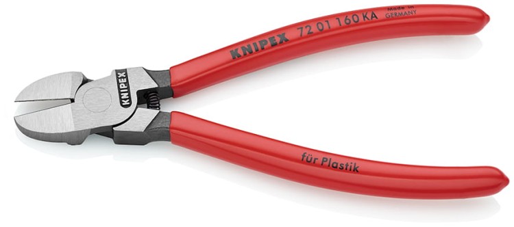 Szczypce tnące boczne do tworzywa sztucznego Knipex 72 01 160 KA - 3