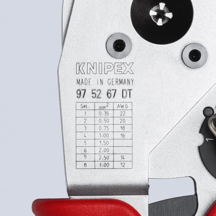 Szczypce do zagniatania 4 ­punktowego do złączy DEUTSCH Knipex 1/7 97 52 67 DT - 6