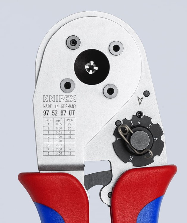 Szczypce do zagniatania 4 ­punktowego do złączy DEUTSCH Knipex 1/7 97 52 67 DT - 8
