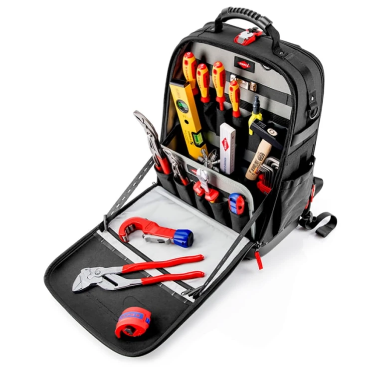 Plecak narzędziowy Modular X18 dla hydraulika Knipex 00 21 50 S - zawartość plecaka