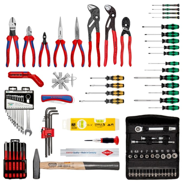 Walizka narzędziowa Robust45 Move dla elektryków Knipex 00 21 37 M  - zawartość walizki