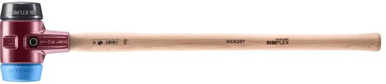 Młotek brukarski SIMPLEX z niebieskiego elastomru i czarnej gumy, wydłużony trzonek Halder 3012.081