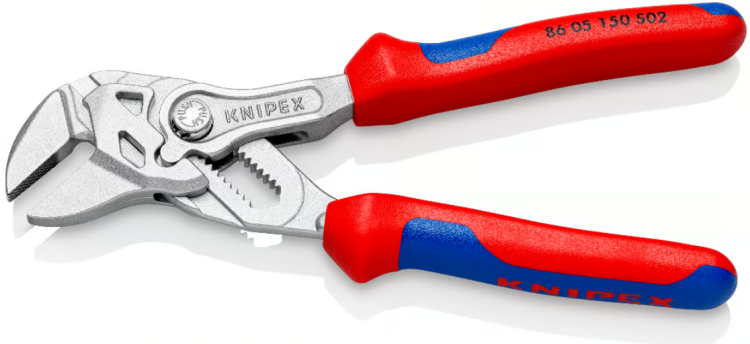 Szczypce klucz nastawne z chropowatymi szczękami rękojeści dwukomponentowe Knipex 86 05 150 S02 - 4