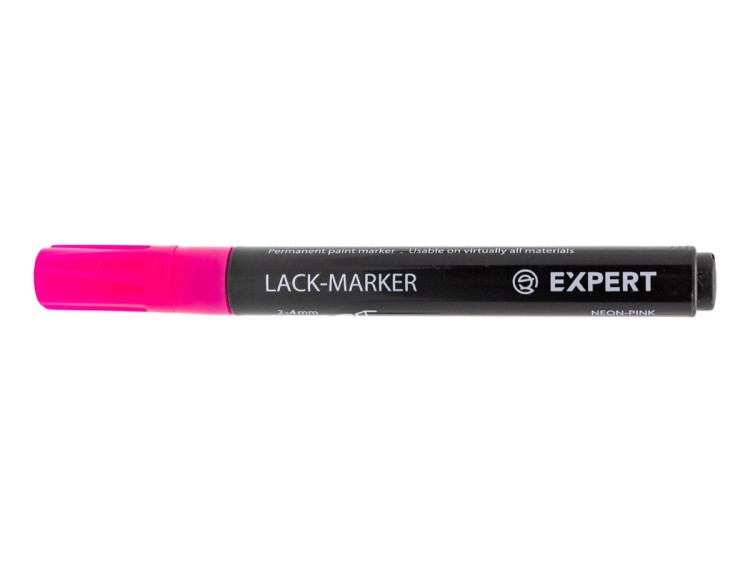 Marker z lakierem EXPERT - różowy neonowy - 1
