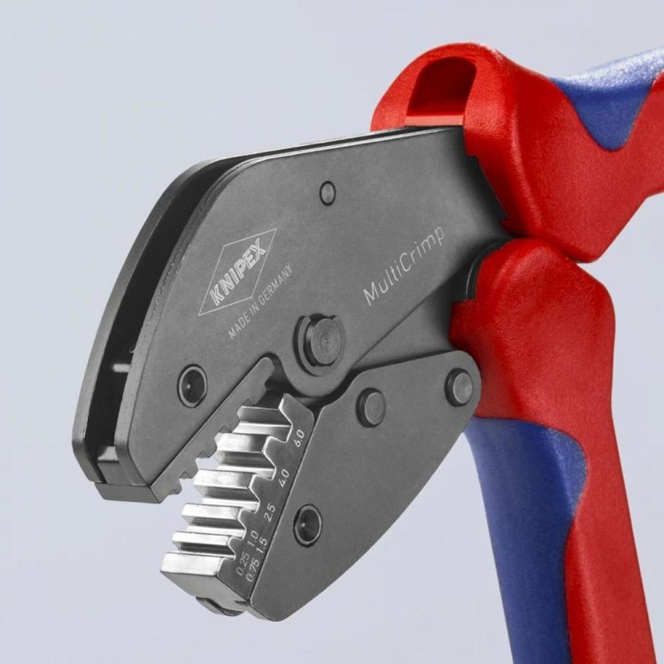 Szczypce zagniatające (praska) z wymiennymi matrycami do końcówek kablowych MultiCrimp® Knipex 97 33 LE  - 11
