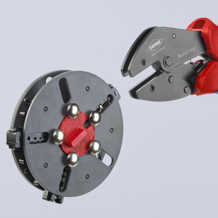 Szczypce zagniatające (praska) z wymiennymi matrycami do końcówek kablowych MultiCrimp® Knipex 97 33 LE  - 7