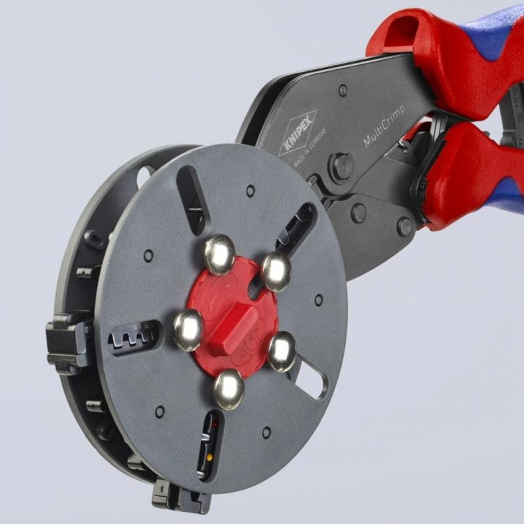 Szczypce zagniatające (praska) z wymiennymi matrycami do końcówek kablowych MultiCrimp® Knipex 97 33 LE  - 4