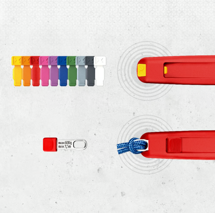 Klipsy oznaczeniowe antracytowe ColorCode Clips Knipex 00 61 10 CA - w użyciu