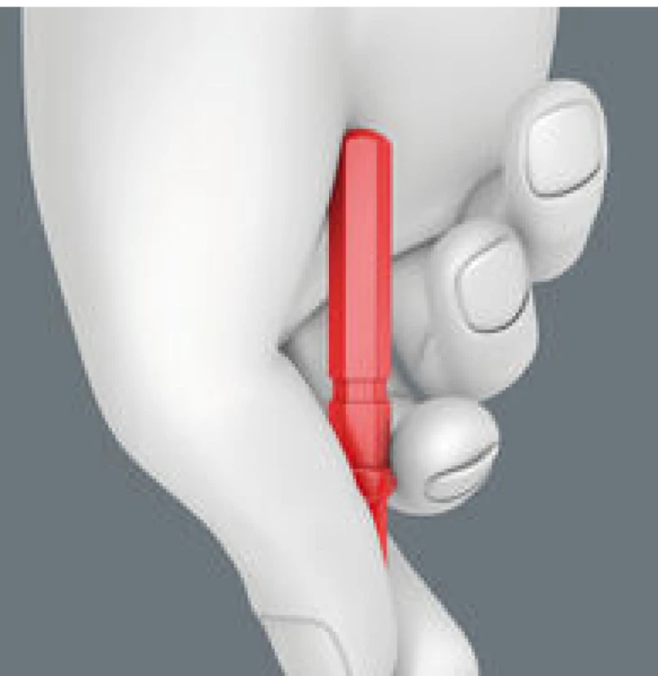 Wymienny trzpień izolowany Kraftform Kompakt VDE 62 iS PH/S Take it easy Wera - łatwe podkręcanie