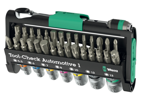 Zestaw narzędzi Tool-Check Automotive 1, 38 części Wera - 1