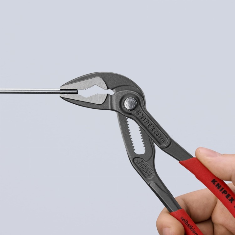 Szczypce nastawne z wydłużoną szczęką "Cobra ES" do rur, rękojeści PCW Knipex 87 51  -3