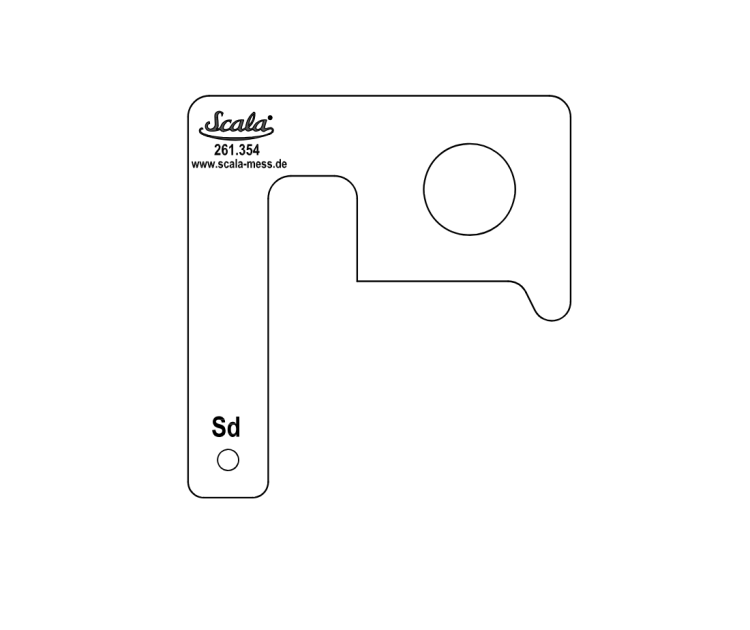 Przymiar Sd do kół kolejowych 261. 354 Scala