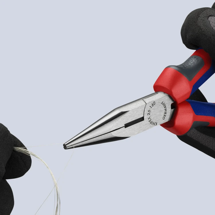 Szczypce półokrągłe (telefoniczne) proste, rękojeści dwukomponentowe Knipex 25 02 / 25 05  - 4