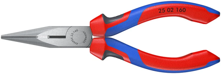 Szczypce półokrągłe (telefoniczne) proste, rękojeści dwukomponentowe Knipex 25 02 / 25 05  - 3