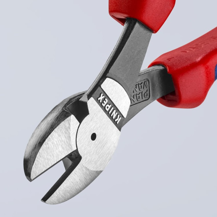 Szczypce tnące boczne (obcinaczki) wzmocnione, rękojeści dwukomponentowe Knipex 74 02 / 74 05 - 4