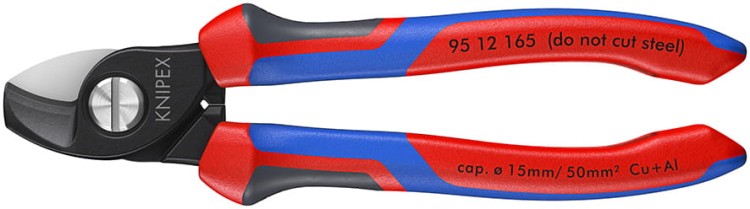 Nożyce do cięcia kabli i przewodów, rękojeści dwukomponentowe Knipex 95 - 2