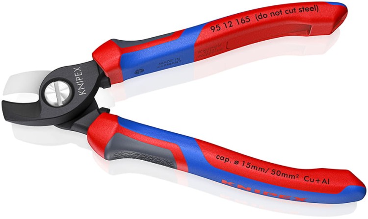 Nożyce do cięcia kabli i przewodów, rękojeści dwukomponentowe Knipex 95 - 1
