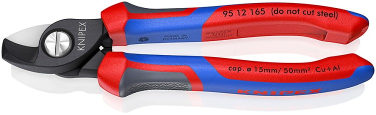 Nożyce do cięcia kabli i przewodów, rękojeści dwukomponentowe Knipex 95 - 3