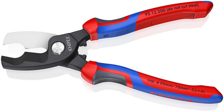Nożyce do cięcia kabli i przewodów, rękojeści dwukomponentowe Knipex 95 12 200 - 2