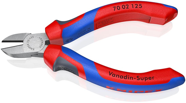 Szczypce tnące boczne do tworzywa, rękojeści dwukomponentowe Knipex 72 02 - 2