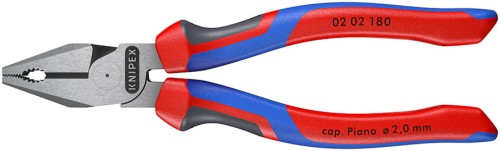 Szczypce uniwersalne (kombinerki) wzmocnione, rękojeści dwukomponentowe Knipex 02 02 / 02 05 - 1