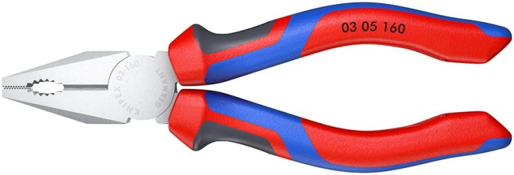 Szczypce uniwersalne (kombinerki), rękojeści dwukomponentowe Knipex 03 02 / 03 05 - 6